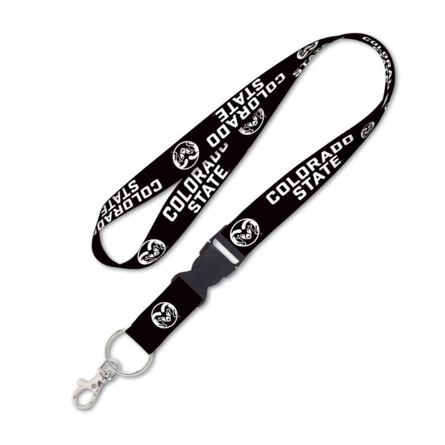 Colorado State Rams Blackout Lanyard w/detachable buckle 1"