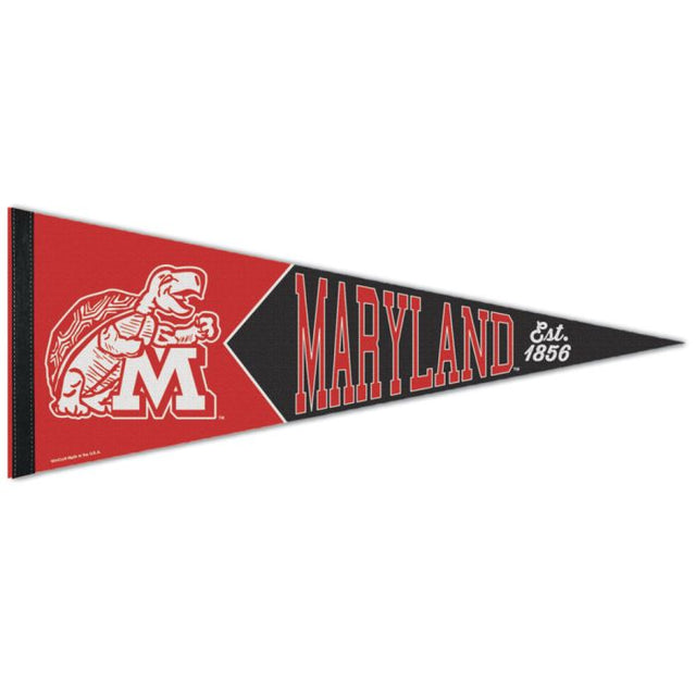 Maryland Terrapins / Banderín universitario de primera calidad de 12" x 30"