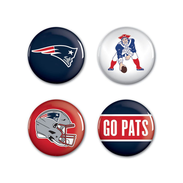 New England Patriots Buttons 4 Pack