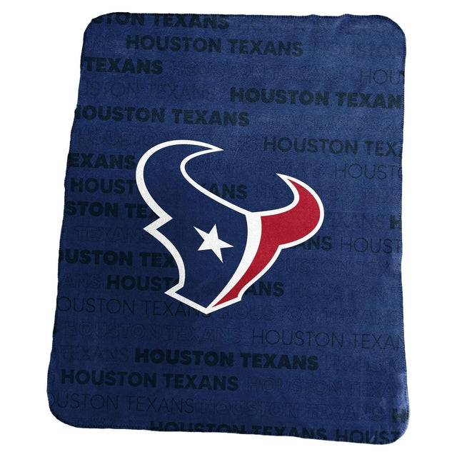 Manta clásica de vellón de los Houston Texans de 50 x 60 pulgadas