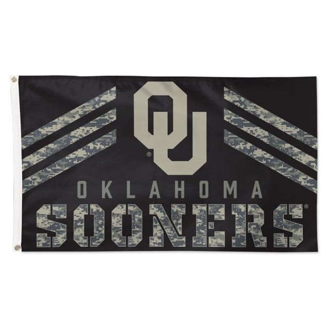 Bandera de reconocimiento militar de los Oklahoma Sooners: Deluxe, 3' x 5'