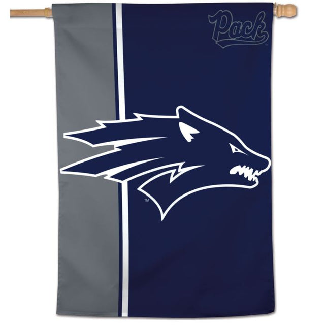 Nevada Wolf Pack Stripe Vertical Flag 28" x 40"