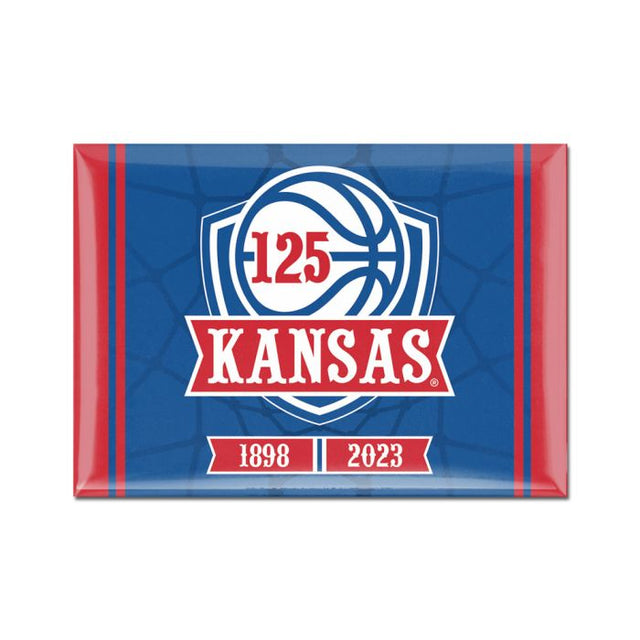 Kansas Jayhawks Kansas 125th Basketball Collection Metal Magnet 2.5" x 3.5"