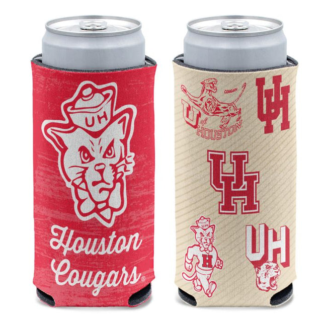 Enfriador de latas delgado de 12 oz de la colección Vintage Collegiate Evolution de Houston Cougars