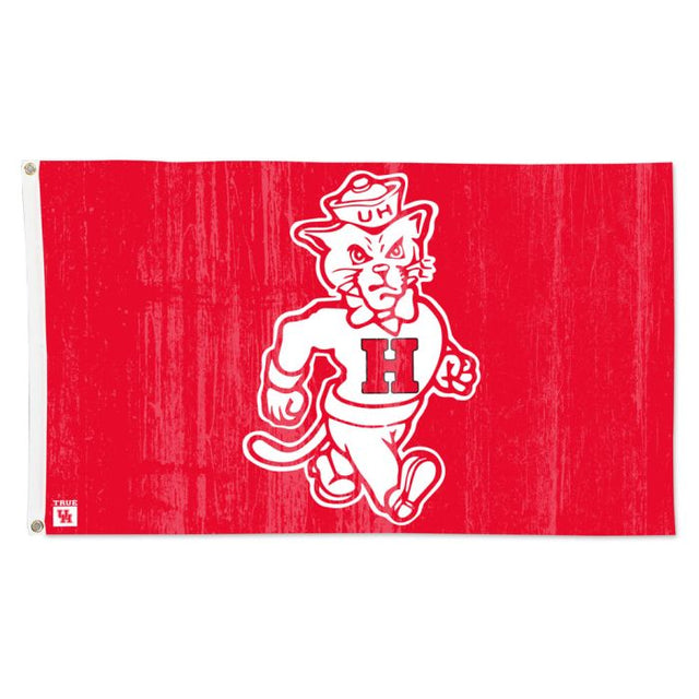 Bandera universitaria vintage de los Houston Cougars: de lujo, 3 x 5 pies