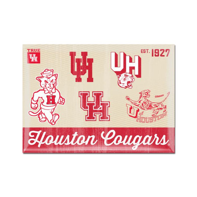 Houston Cougars / Vintage Collegiate Metal Magnet 2.5" x 3.5"