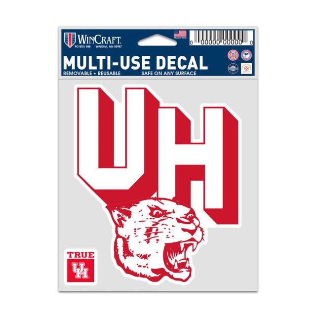 Calcomanías de aficionados universitarios de Houston Cougars de 3,75" x 5"