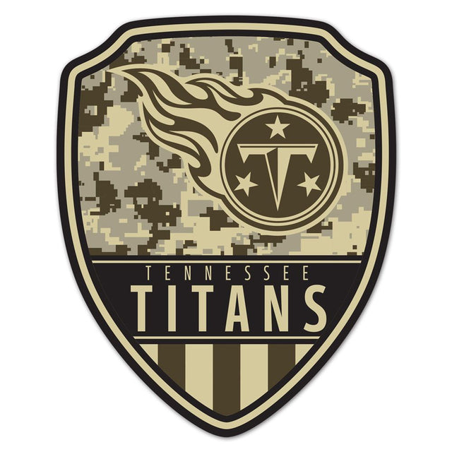 Letrero de madera de los Tennessee Titans de 11 x 14 pulgadas con forma de escudo