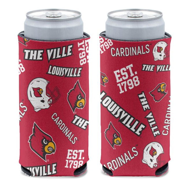 Louisville Cardinals 12 oz Slim Can Cooler