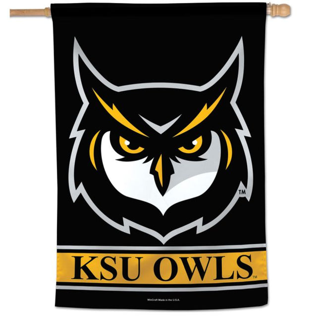 Bandera vertical de los Kennesaw State Owls de 28" x 40"