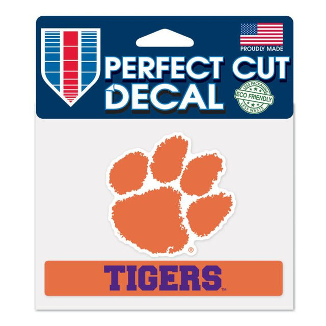 Clemson Tigers Tigers Perfect Cut Color Decal 4.5" x 5.75"