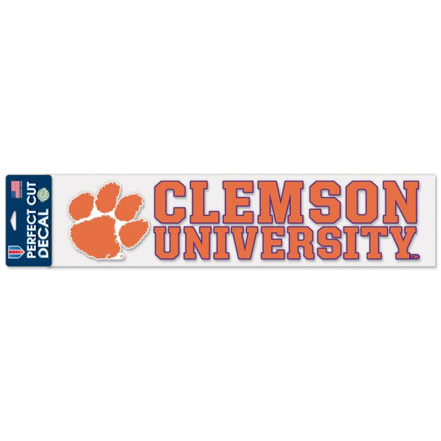 Calcomanías de Clemson Tigers Perfect Cut de 4" x 17"