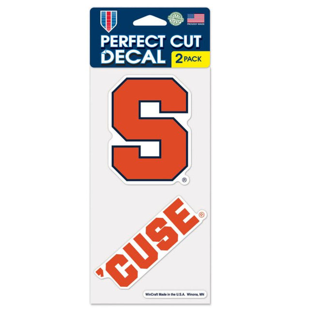 Syracuse Orange Perfect Cut Decal set of two 4"x4"