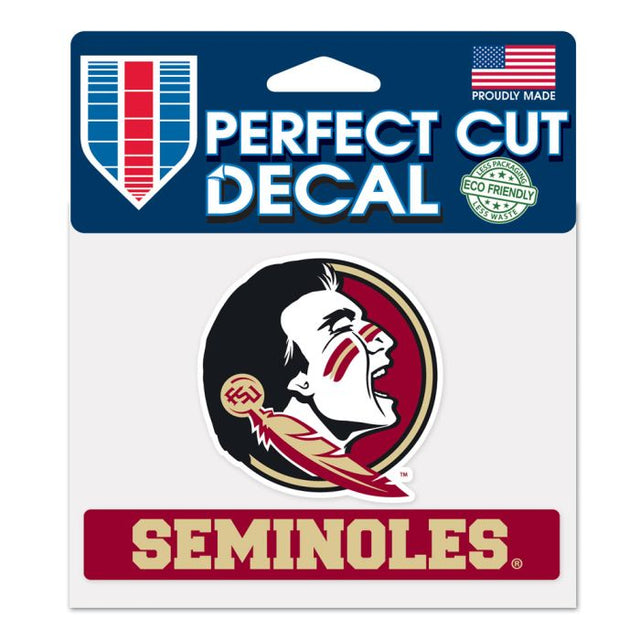 Calcomanía de color de corte perfecto de los Florida State Seminoles de 4,5" x 5,75"