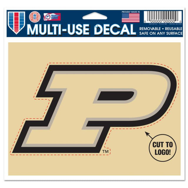 Calcomanía multiusos de Purdue Boilermakers: cortada con el logotipo, 5" x 6"