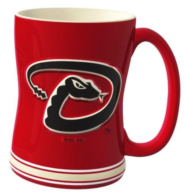 Taza de café de los Arizona Diamondbacks de 14 oz con el color del equipo de relevo esculpido