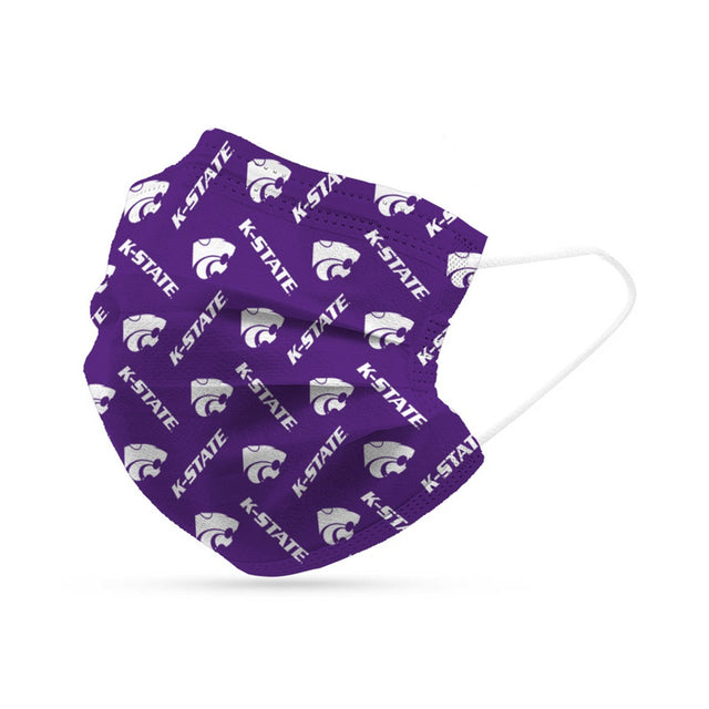 Paquete de 6 mascarillas desechables de Kansas State Wildcats