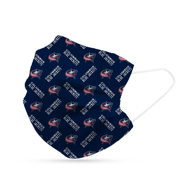 Paquete de 6 mascarillas desechables de los Columbus Blue Jackets