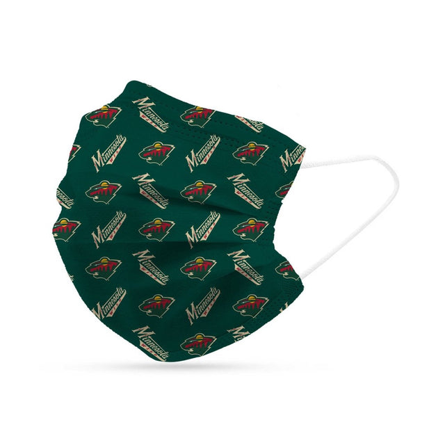 Paquete de 6 mascarillas faciales desechables Minnesota Wild