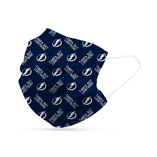 Paquete de 6 mascarillas desechables de Tampa Bay Lightning