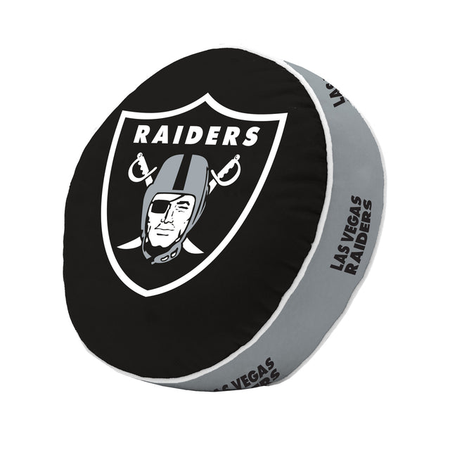 Almohada tipo puff de los Raiders de Las Vegas