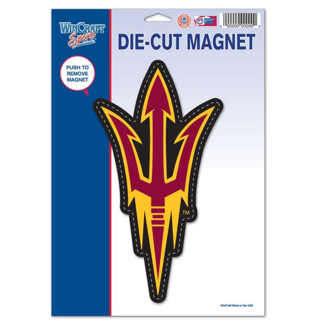 Imán troquelado con el logotipo de los Arizona State Sun Devils, 6,25" x 9"