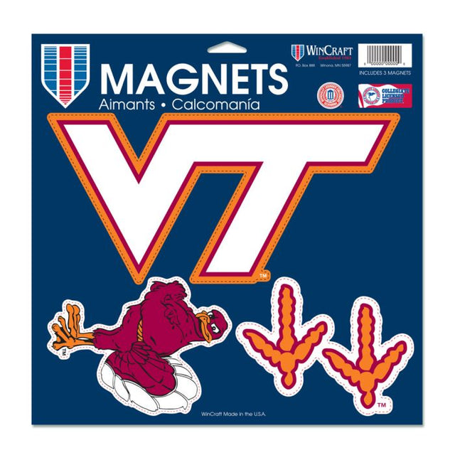 Imán de vinilo de los Virginia Tech Hokies de 11" x 11"