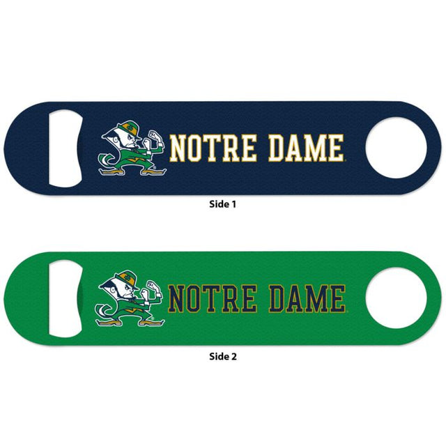 Abridor de botellas de metal de Notre Dame Fighting Irish de 2 lados