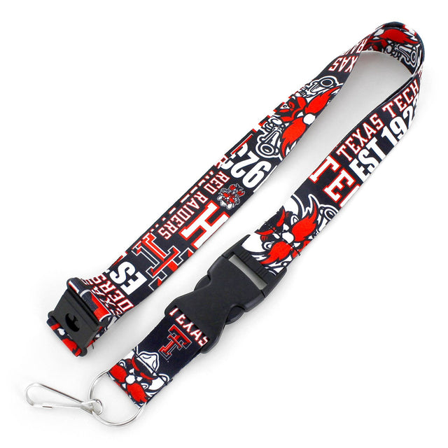 Cordón de estilo separable de los Texas Tech Red Raiders con diseño dinámico