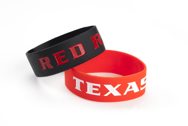 Pulseras de los Texas Tech Red Raiders (paquete de 2)