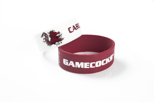 Pulseras de los Gamecocks de Carolina del Sur, paquete de 2, anchas