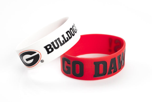 Paquete de 2 pulseras anchas de Georgia Bulldogs