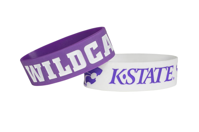 Pulseras anchas de Kansas State Wildcats, paquete de 2