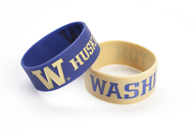 Washington Huskies Bracelets - 2 Pack Wide