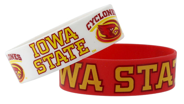 Pulseras anchas de Iowa State Cyclones, paquete de 2