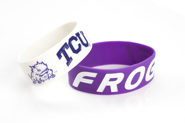 Pulseras de ranas con cuernos de TCU: paquete de 2 unidades anchas