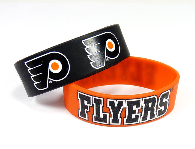 Pulseras de los Philadelphia Flyers (paquete de 2)