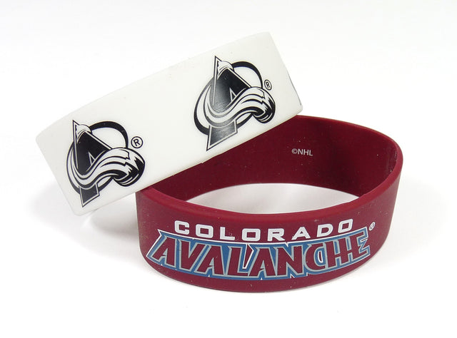 Pulseras Colorado Avalanche - Paquete de 2 unidades anchas