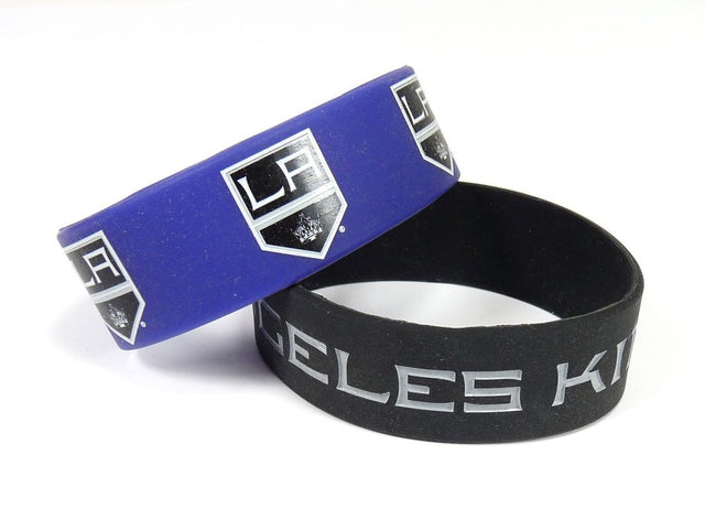 Pulseras de Los Angeles Kings - Paquete de 2 unidades anchas