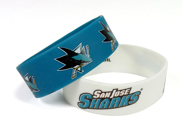 San Jose Sharks Bracelets - 2 Pack Wide