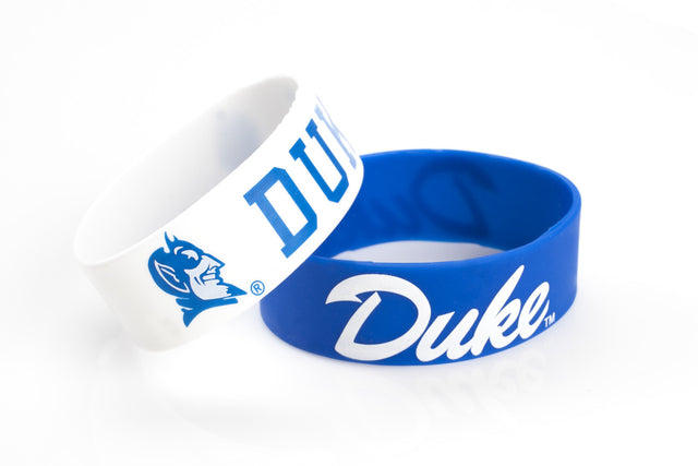 Pulseras de los Duke Blue Devils, paquete de 2, anchas