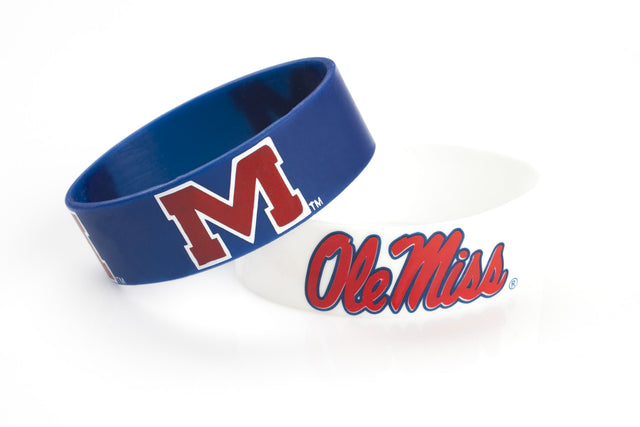 Mississippi Rebels Bracelets 2 Pack Wide