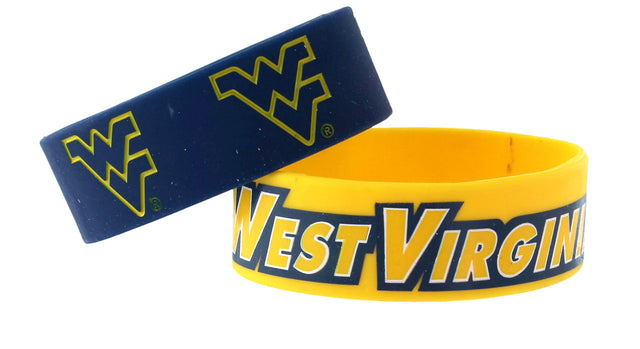 West Virginia Mountaineers Bracelets - 2 Pack Wide