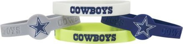 Pulseras de silicona de los Dallas Cowboys, paquete de 4