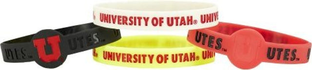 Utah Utes 手环 - 4 件装 硅胶