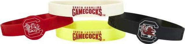 South Carolina Gamecocks Bracelets - 4 Pack Silicone