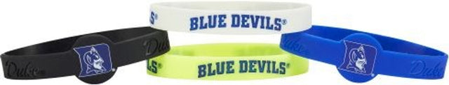 Pulseras de silicona de Duke Blue Devils (paquete de 4)