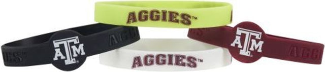 Pulseras de silicona de Texas A&amp;M Aggies (paquete de 4)