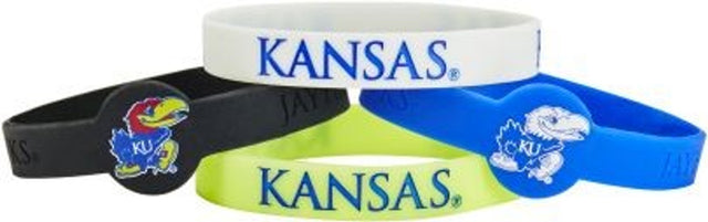 Kansas Jayhawks Bracelets - 4 Pack Silicone