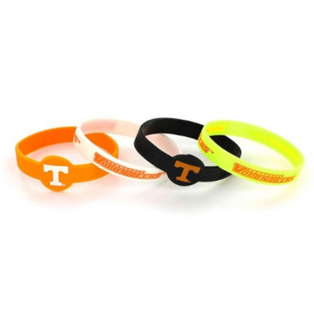 Pulseras de silicona de Tennessee Volunteers (paquete de 4)